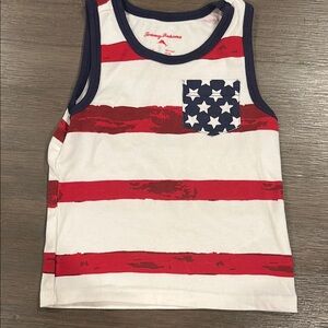 Kids Red and White Striped Tank Top